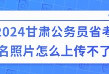 2024甘肃公务员省考报名照片怎么上传不了呢-证件照家园